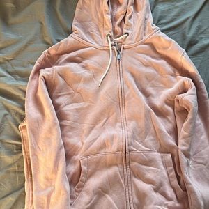 Pink zip up hoodie